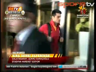 Galatasaray takım otobüsü derbiye doğru yola çıktı