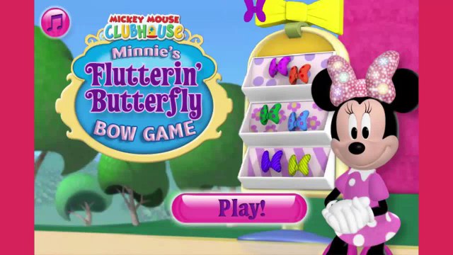 Mickey Mouse Clubhouse Minnies Flutterin Butterfly Bow Game Fun Baby Video