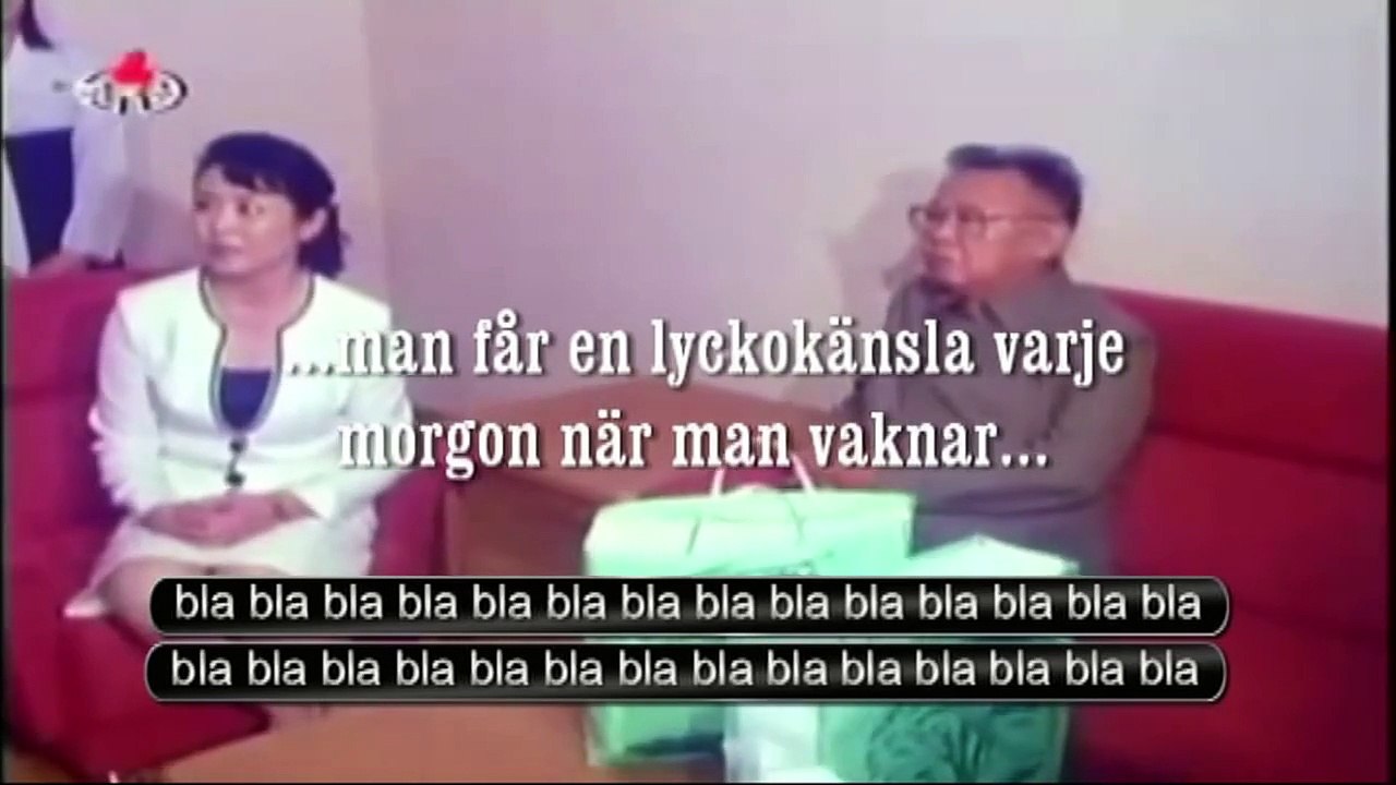 En normal nyhetssändning i Nordkorea