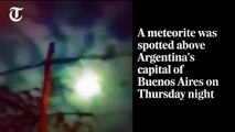 Meteorite Soars Through the Skies Above Buenos Aires | Meteorito en Argentina 2015 VIDEO