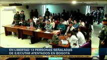 En libertad los 13 implicados en atentados de Bogotá