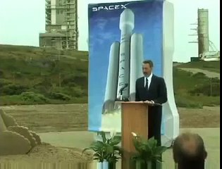 Elon Musk at groundbreaking ceremony of Falcon Heavy future launch site 2011
