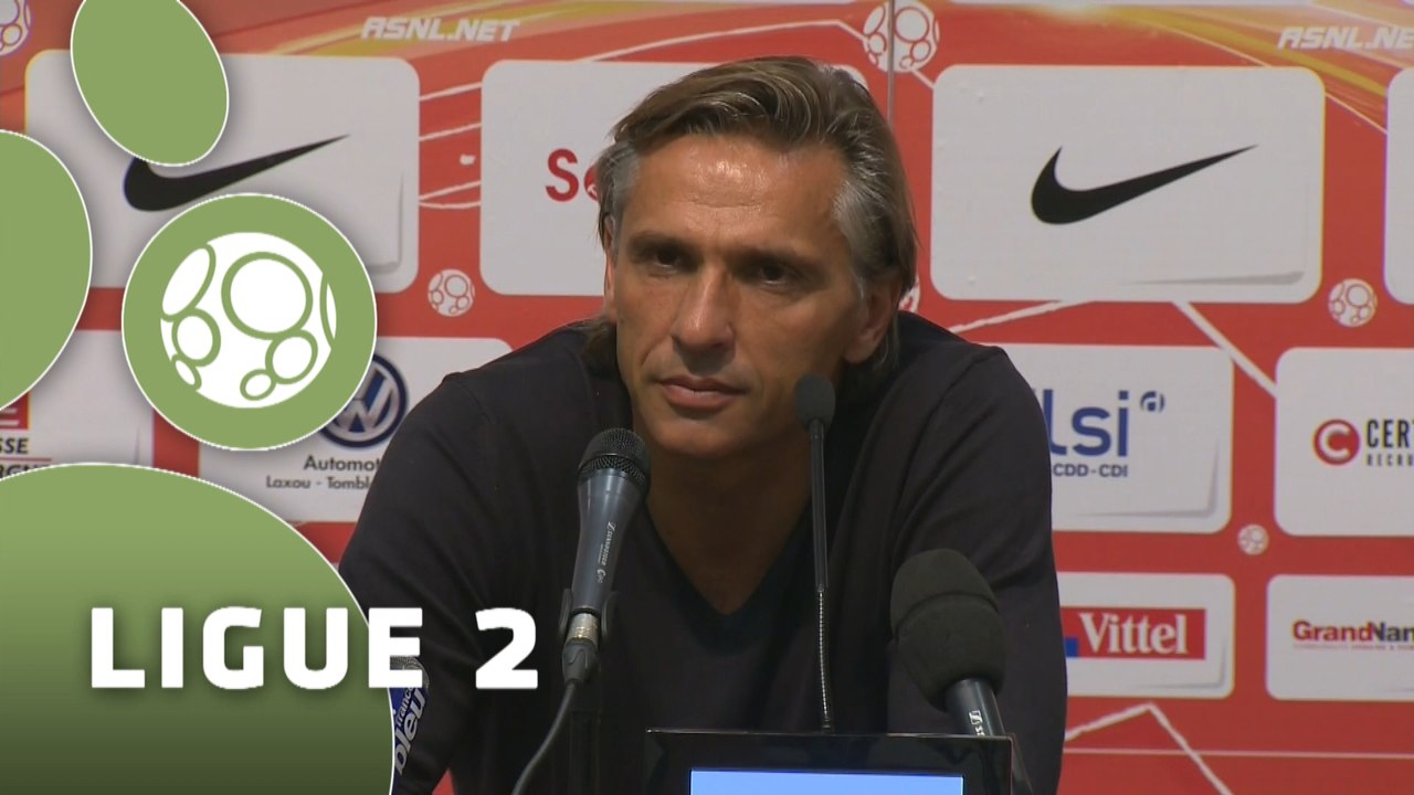 Conférence de presse AS Nancy Lorraine - Chamois Niortais (1-1) : Pablo  CORREA (ASNL) - Régis BROUARD (CNFC) - 2015/2016