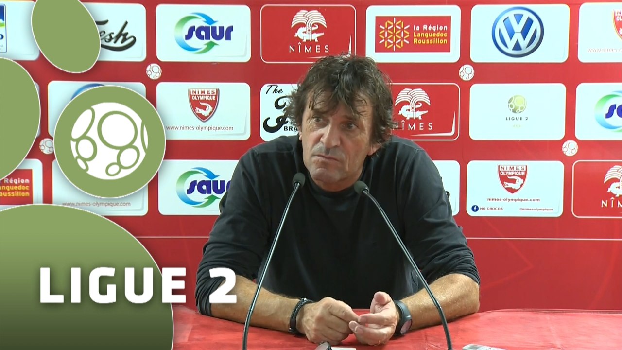 Conférence de presse Nîmes Olympique - AC Ajaccio (0-0) : José  PASQUALETTI (NIMES) - Olivier PANTALONI (ACA) - 2015/2016