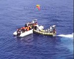 Italian Navy Rescues Migrants in Mediterranean Sea