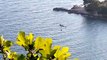 Firefighters Chopper Refueling From the Mediterranean Sea