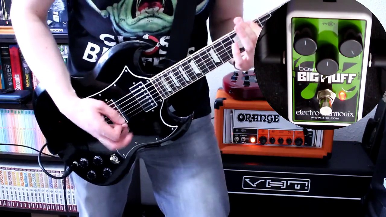 EHX Nano Bass Big Muff on Guitar (Gibson SG + Orange OR15) [Stoner/Doom Tones]