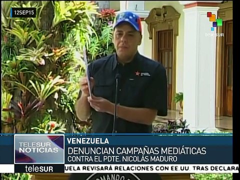Jorge Rodríguez denuncia campaña mediática contra presidente Maduro