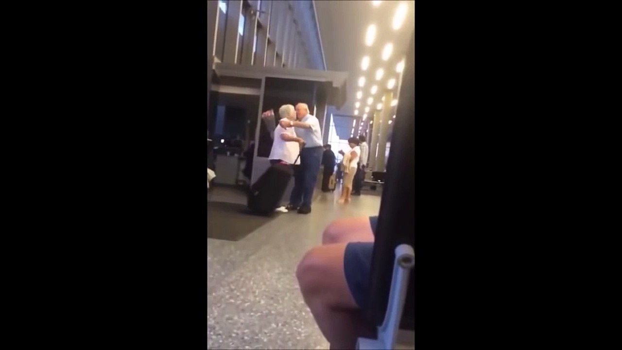 Very romantic   the old man waiting for his wife at the airport very emotional Music Video