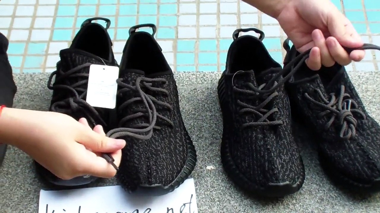 Authertic Black Adidas Yeezy 350 Boost VS Fake