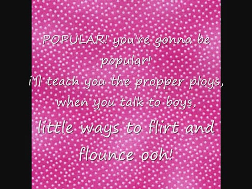 Popular Wicked lyrics - video Dailymotion