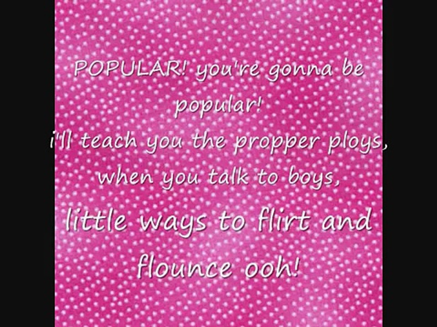 Popular Wicked lyrics