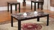 Fine Furniture 3-Piece Coffee Table and End Table Set; Faux Marble Tables