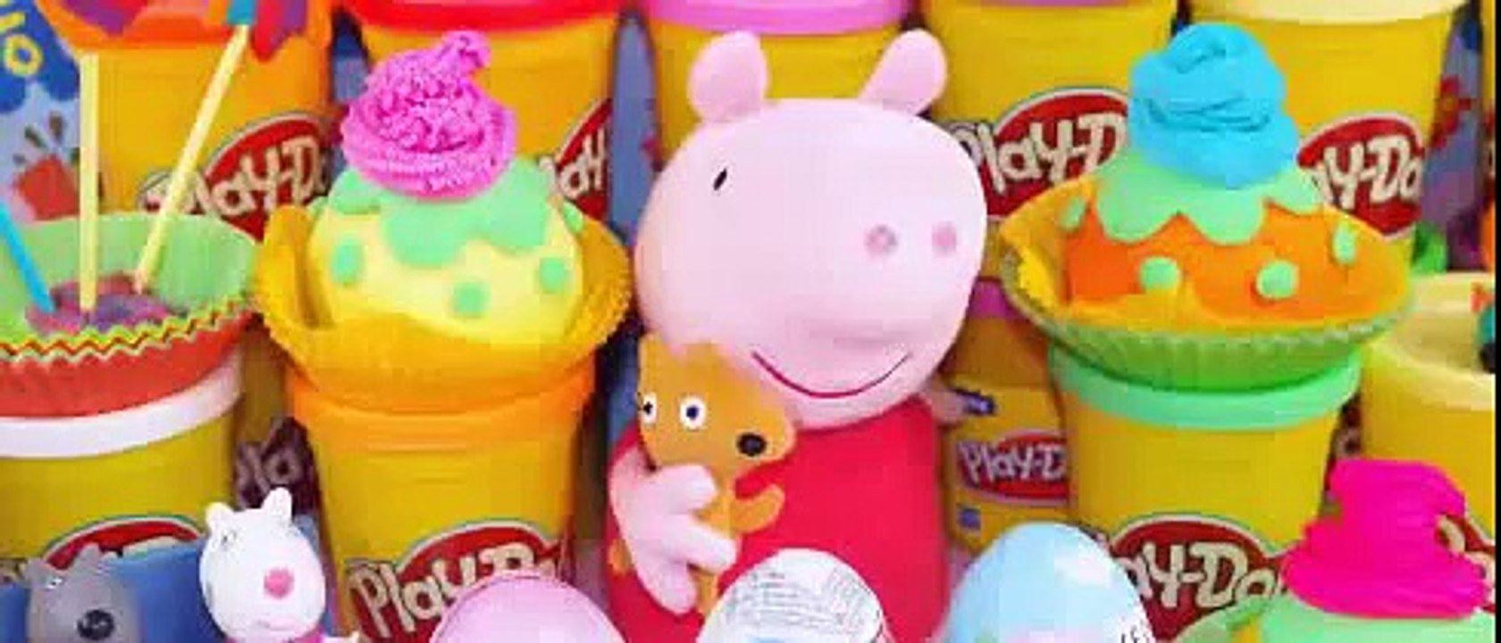 Peppa pig Kinder surprise eggs Cars 2 Play doh Barbie Toys [Full Episode]