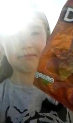 Popping my bag of crisps