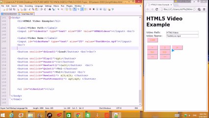 HTML5-VIDEO HANDLING AND RUNNING WITH EXAMPLE (IN HINDI)