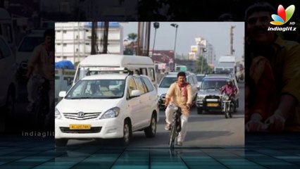 Mammootty takes Mansi Sharma on Bicycle at Kochi MG Road
