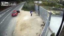 LiveLeak   Dog owner trying to throw unwanted pet over 10ft fence