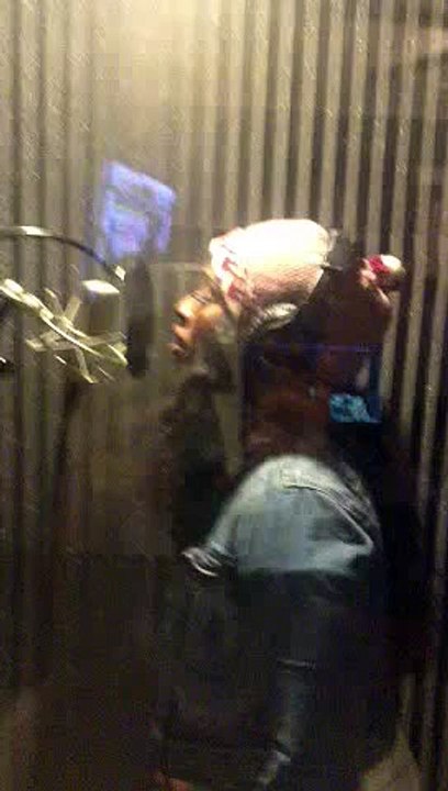 Shareefa in the booth