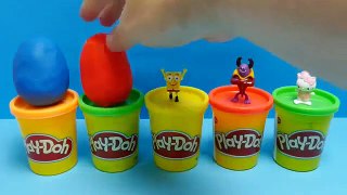 5 Play-Doh Surprise Eggs With Toys Unboxing