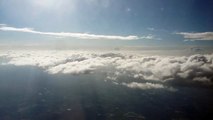 Ryanair Boeing 737-800 flying through clouds