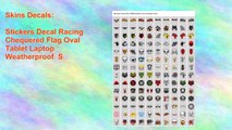 Stickers Decal Racing Chequered Flag Oval Tablet Laptop Weatherproof S