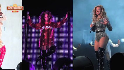 Beyonce's Exposes Frontal With RED Inners -