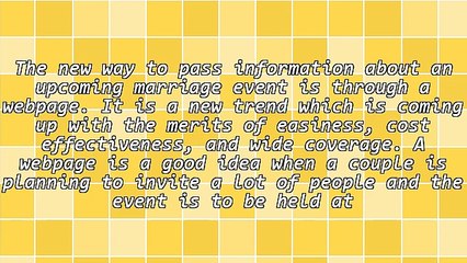 How To Create A Wedding Website