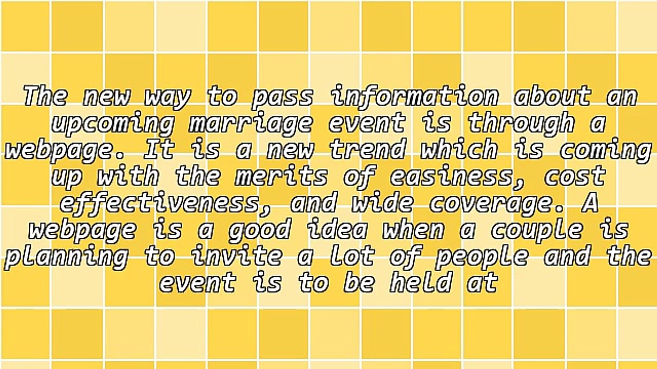 How To Create A Wedding Website