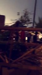 سقوط رافعة في الحرم المكي الفيديو الثاني