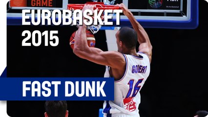 Early Dunk by Gobert - EuroBasket 2015