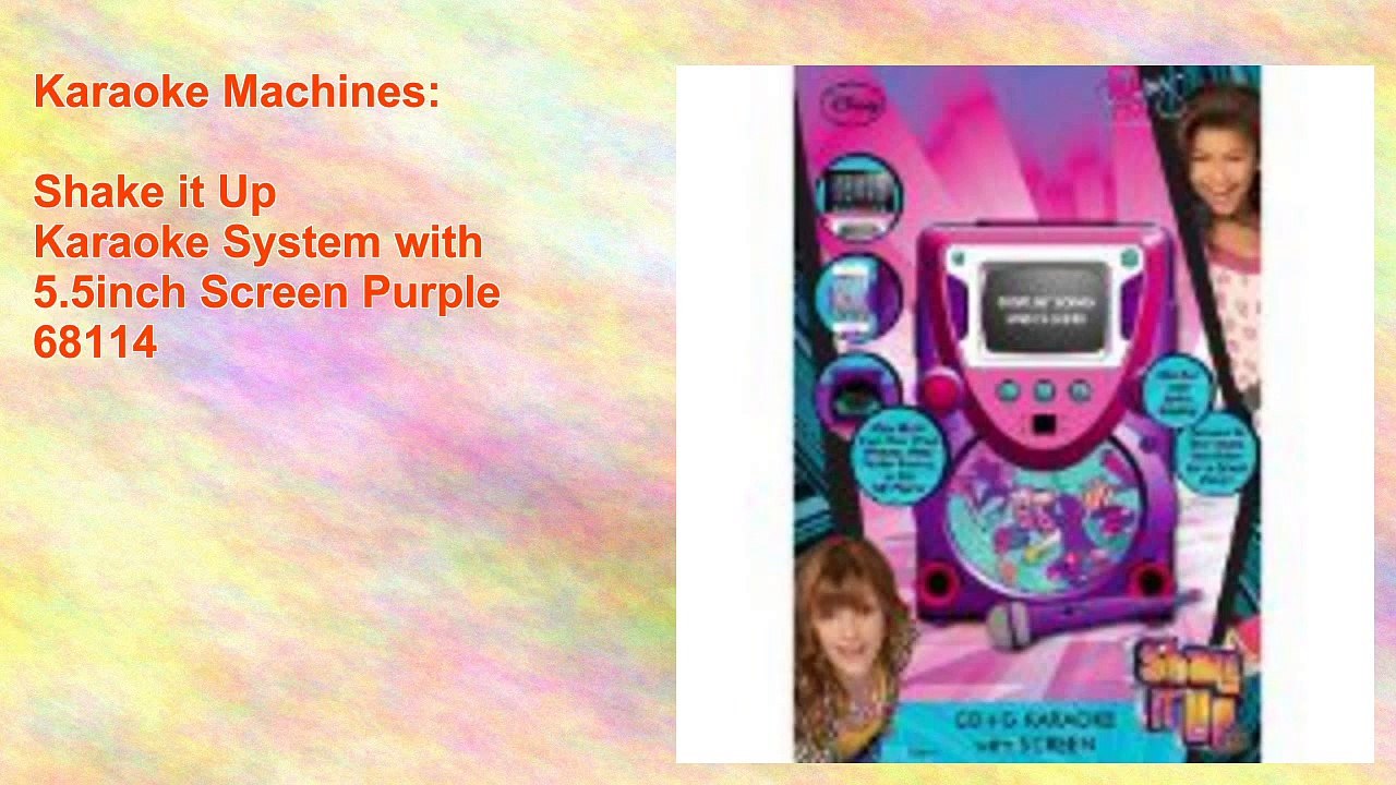 Shake it Up Karaoke System with 5.5inch Screen Purple 68114