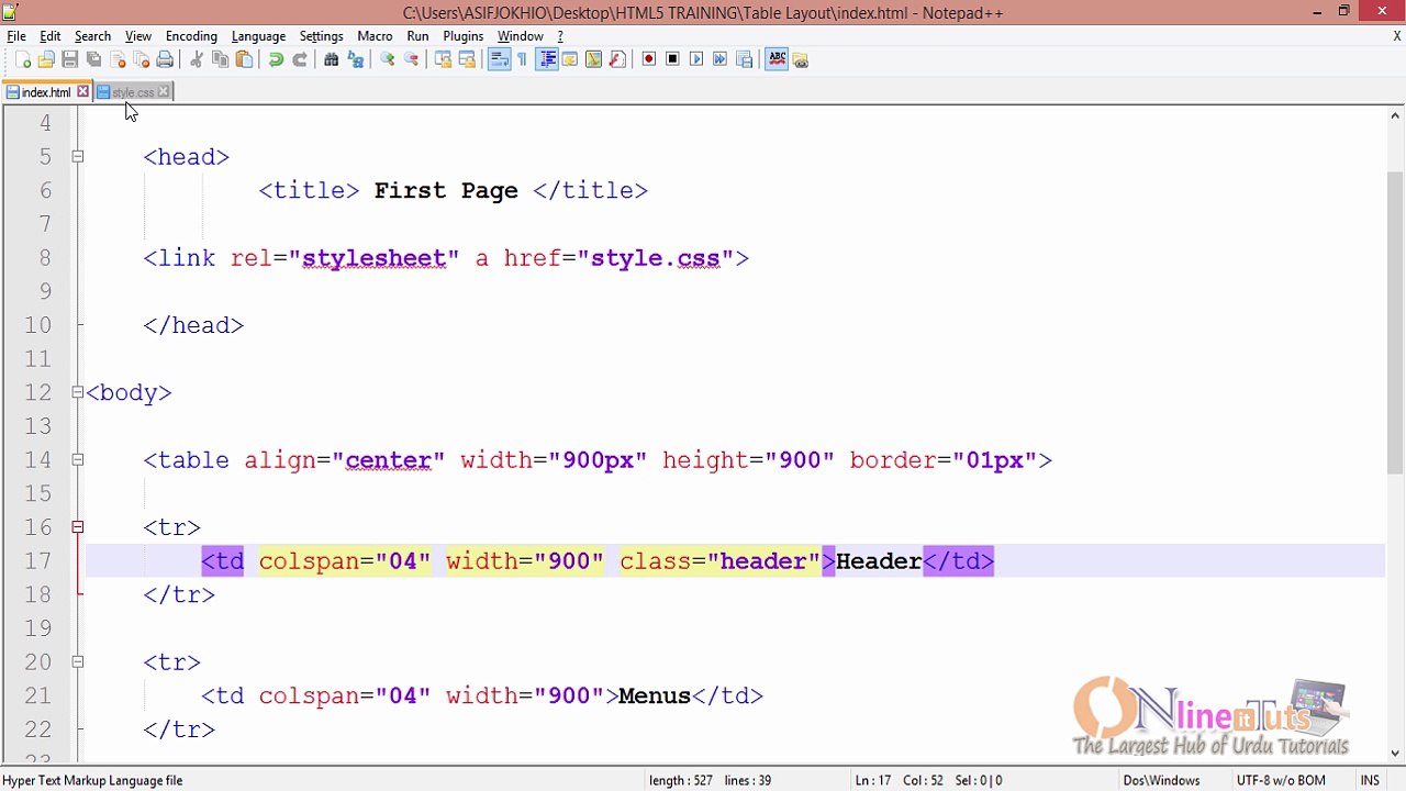 Make a Website Table Base Tutorial (Part-02)