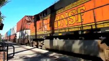 Railfanning Fullerton on 10-10-10 Part I BNSF Stacks, Amtrak & Above shots!