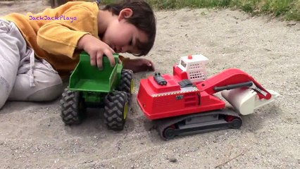 construction trucks for children | Dump truck and Excavator | Extra Footage