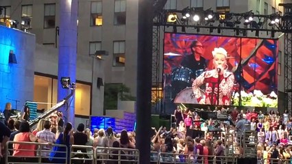 Pink Performs Try in NYC for Ellen Show
