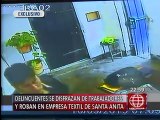 Ladrones se disfrazaron de trabajadores y robaron empresa textil en Santa Anita [Video]