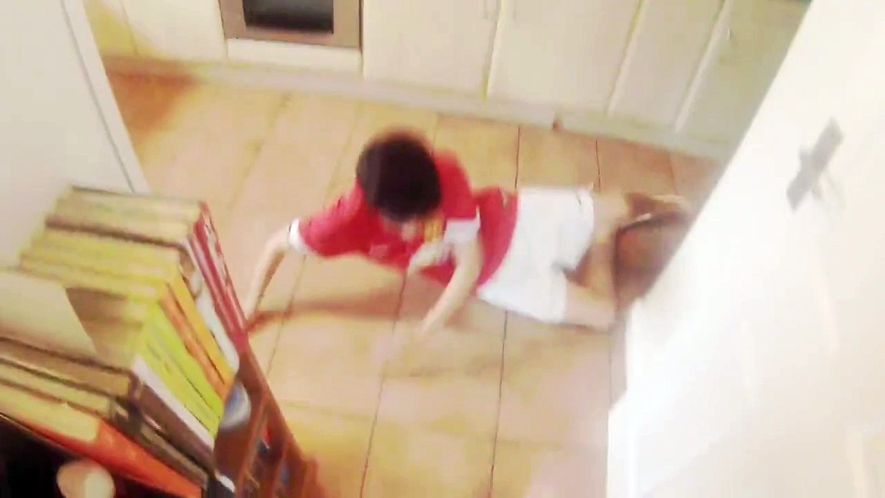 Indoor football with Frankie.