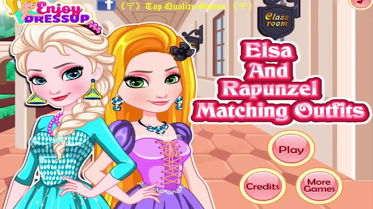 《〒》330 ♣ Disney Princess Elsa and Rapunzel Matching Outfits game
