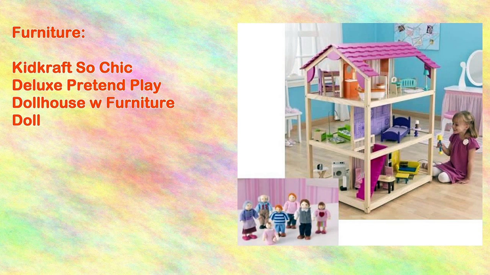 Kidkraft So Chic Deluxe Pretend Play Dollhouse W Furniture Doll