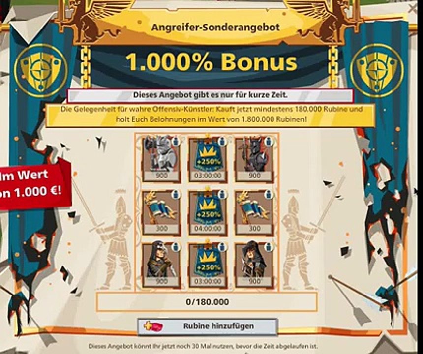 Sonderangebot - Angriff