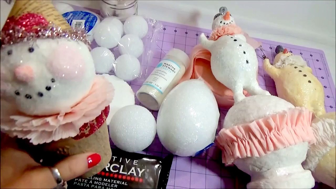 DIY Paperclay Snowman Tutorial