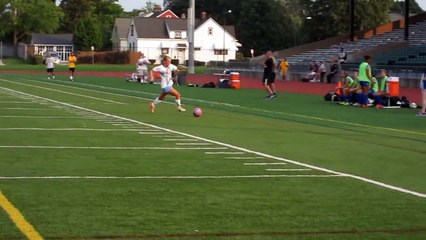 083015 Scrimmage #16  Candis Kapuscinski Header Goal with #2 Mackenzie Berger Assist