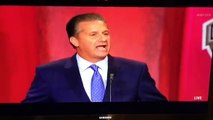 Coach Cal Thanking Staff at HOF Enshrinement