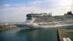 Triple Cruise Ship Departure Timelapse (Barcelona, Spain)