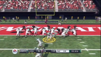 Ncaa Football 12 - Michigan State vs Cincinnati - Online Ranked 3OT Dual Comm w/mrhurriicane