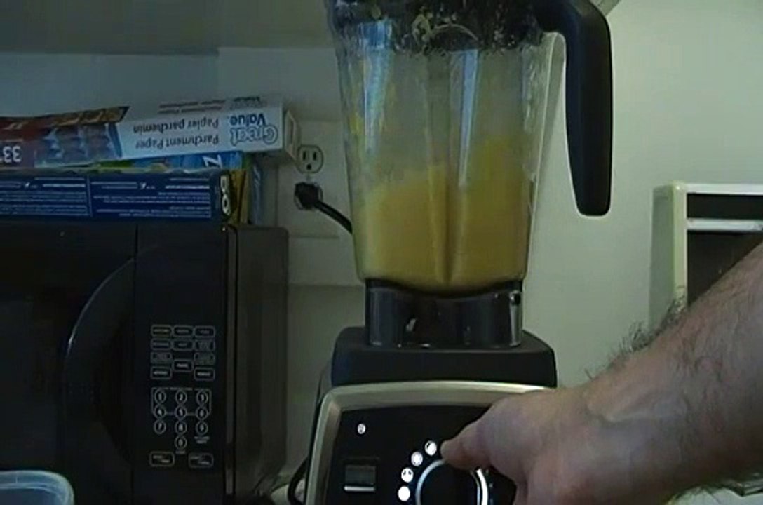 Orange juice using blender.