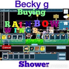 Growtopia: getting rainbow wings! becky g shower