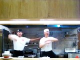 The dancing chef's of Ohsama Ramen Japanese Resto