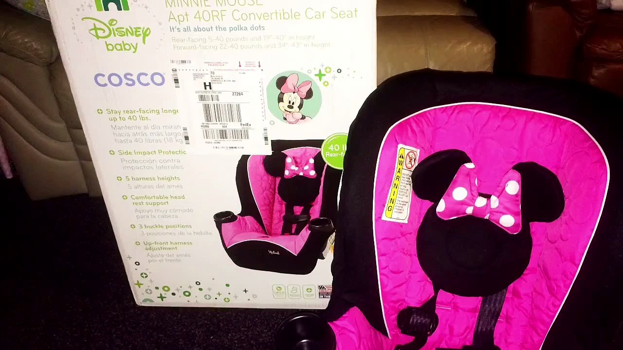 Unboxing: Minnie Mouse Apt 40FR Convertible Car Seat by Cosco
